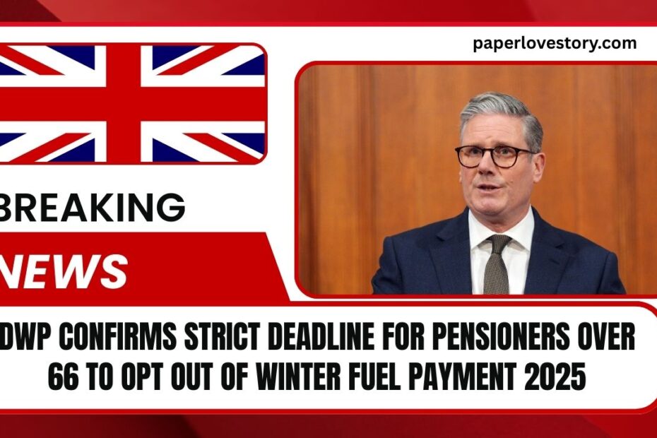 DWP Confirms Strict Deadline For Pensioners Over 66 To Opt Out Of Winter Fuel Payment 2025