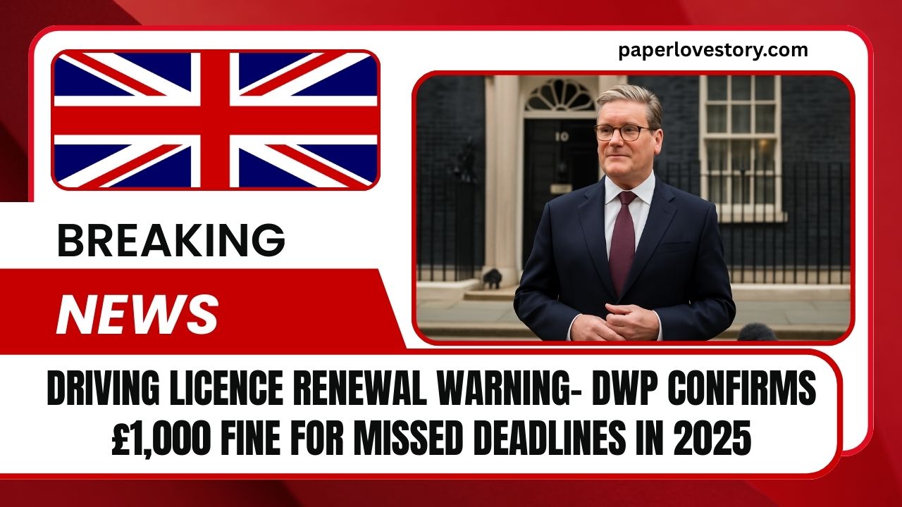 Driving Licence Renewal Warning- DWP Confirms £1,000 Fine For Missed Deadlines In 2025