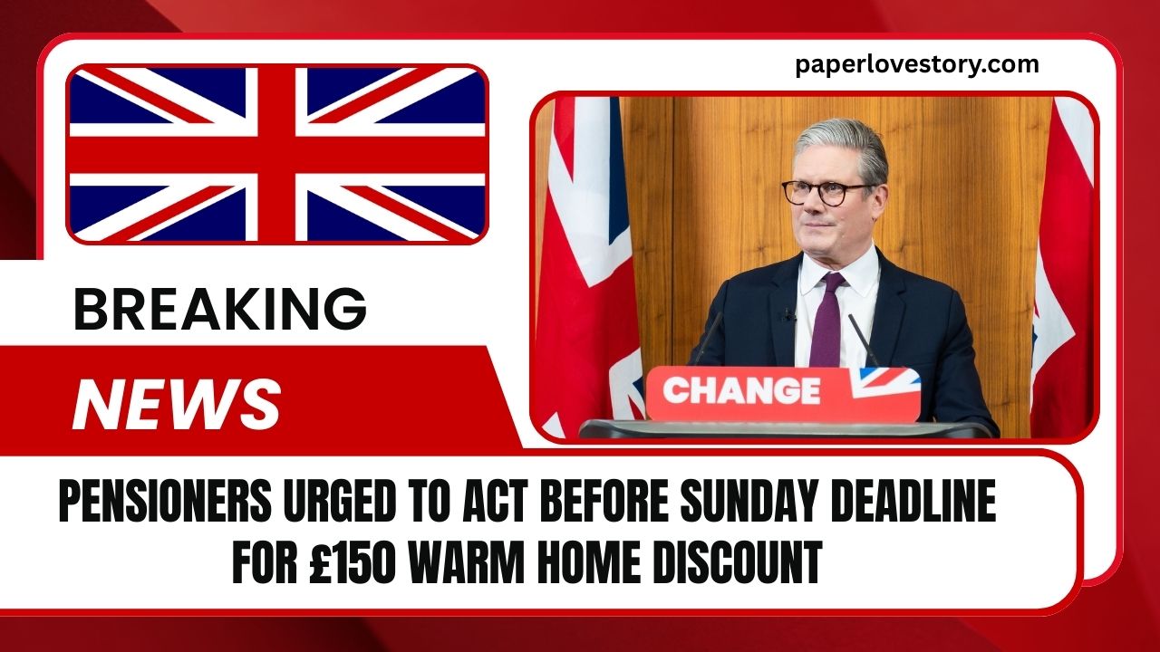 Pensioners Urged To Act Before Sunday Deadline For £150 Warm Home Discount